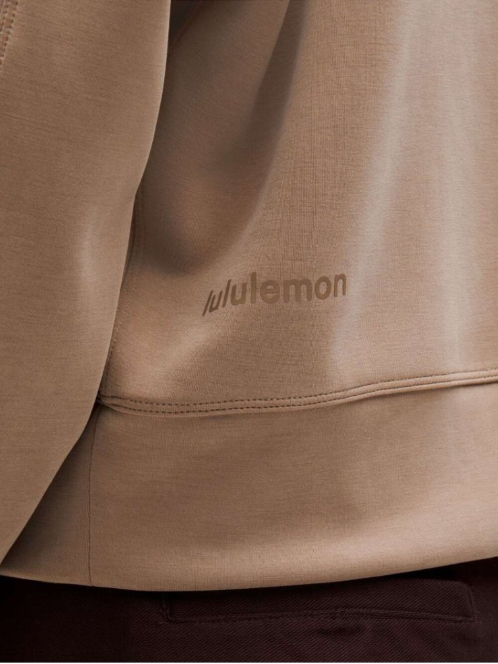Lululemon Softstreme Perfectly Oversized Cropped Crew Taupetastic (NWT) - Picture 3 of 9